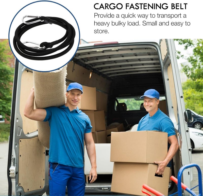 PRETYZOOM 2pcs Elastic Cargo Binding Straps 1.5m Luggage Tie Down Bands with High Elasticity for Cargo Fixing and Securing on Shelves Or Travel - Image 3