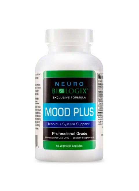 Mood Plus Complete Mood Support Supplement - Calming Serotonin Supplements for Women for Stress Assistance & Brain Function Support - 5 HTP Supplement with Niacin, GABA & Ashwagandha - 60 Capsules