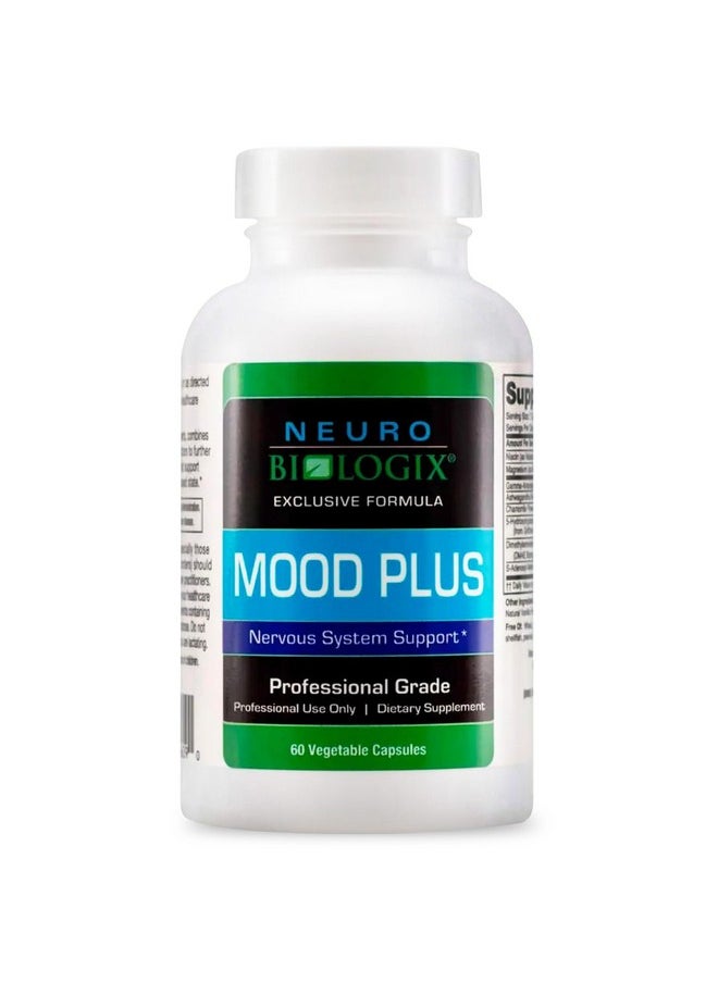 Mood Plus Complete Mood Support Supplement - Calming Serotonin Supplements for Women for Stress Assistance & Brain Function Support - 5 HTP Supplement with Niacin, GABA & Ashwagandha - 60 Capsules