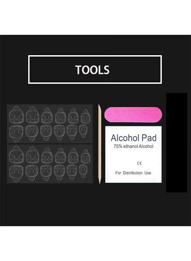 False Nails Handmade Press On Nails, Energetic Schoolgirls with Bow Nail Professional Nail Art - Image 4