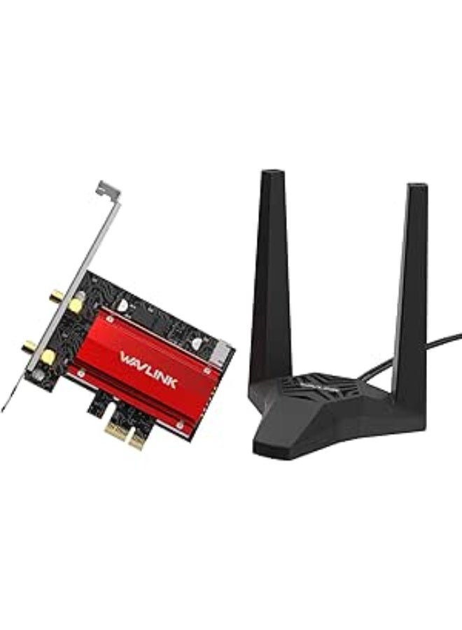 WAVLINK WiFi 7 BE8800 PCIe WiFi Card for Desktop PC, Bluetooth 5.4, 8800Mbps, 2025 Tri-Band BE200 Wireless Adapter with, MU-MIMO, WPA3, for Windows 11/10(64bit), Only Supports Intel Motherboard - Image 1