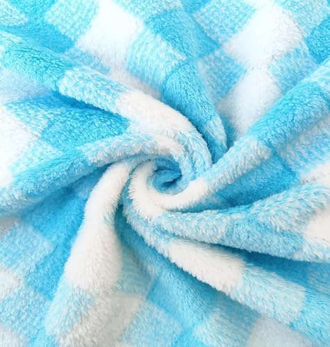 Status Contract Microfiber Towels for Bath-Soft Coral Fleece Towel with Hook Quick Dry Super Absorbent-Stripes Bath Towel for Men and Women-70 x 140 cm and Hand Towel 40x60cm (Sky Blue) - Image 5