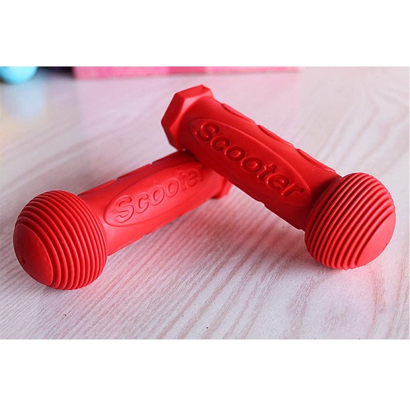Otfaitp Scooter Grip Handlebar 1 Pair Bicycle Grip Fit For 2-3-4 Wheels Kid Kick Scooters Children Bike Drifting Scooter Swing Scooter  Red - Image 2