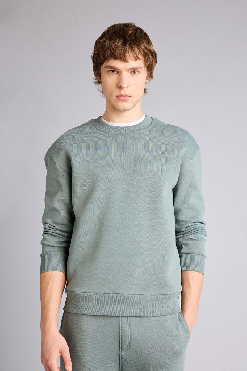 DeFacto Green Man Boxy Fit 2 Piece Thick Fabric Set Casual - Image 3