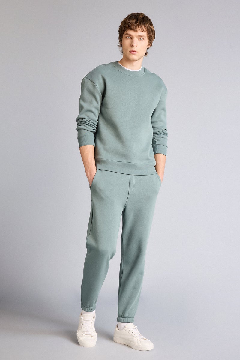 DeFacto Green Man Boxy Fit 2 Piece Thick Fabric Set Casual - Image 2