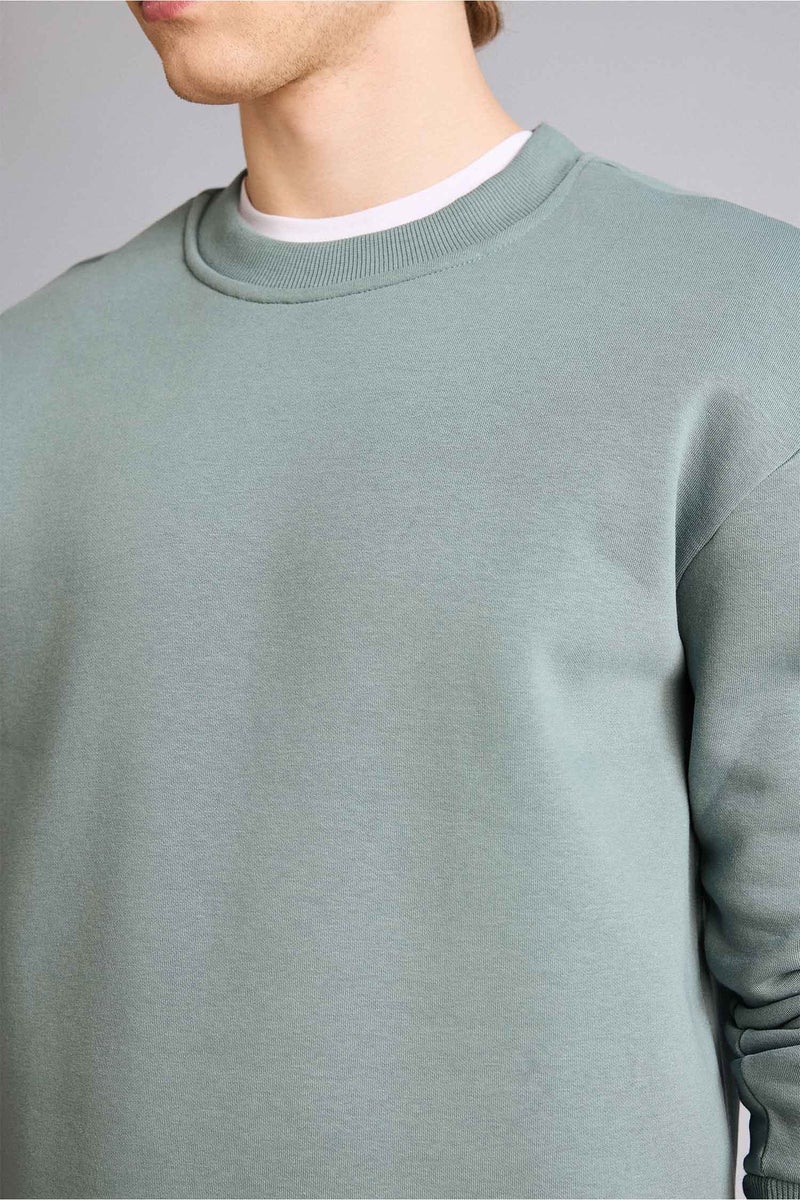 DeFacto Green Man Boxy Fit 2 Piece Thick Fabric Set Casual - Image 4