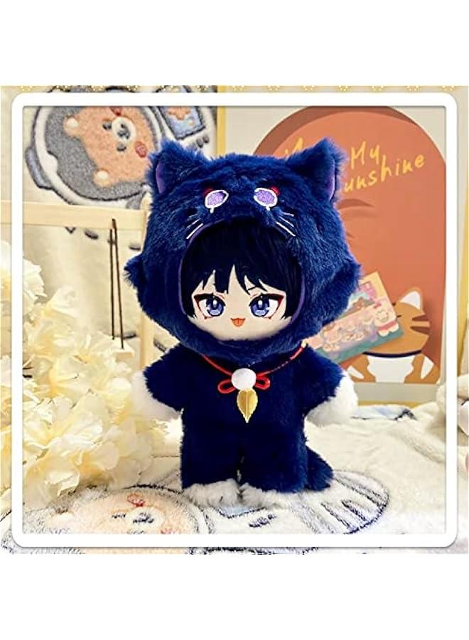 Arabest Anime Plush Figure Scaramouche Dress Up Doll with Cat Clothes Plush Onesie 8 Inches Soft Stuffed Decorations and Collection Gift for Fans - Image 5