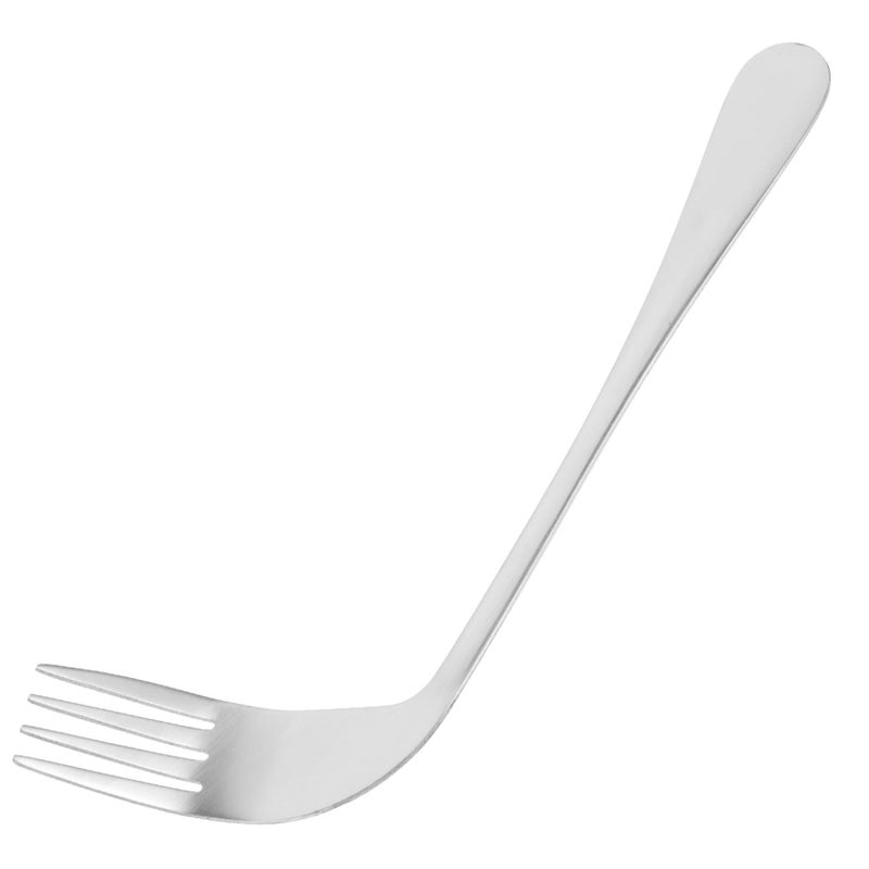 Angled Fork Utensil For Disabled Patients Lightweight Daily Use Silverware - Image 2