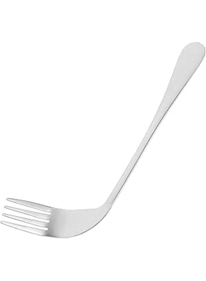 Angled Fork Utensil For Disabled Patients Lightweight Daily Use Silverware - Image 1