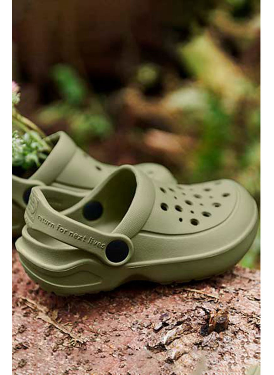 Tchibo Kids Boy Slip On Slipper, Olive  - Image 1