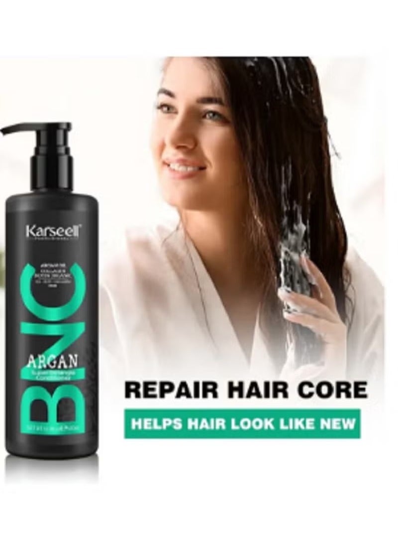 كارسيل شامبو وبلسم كارسيل المغذي العضوي بزيت الأرغان والكولاجين والبيوتين 500 مل - Image 2