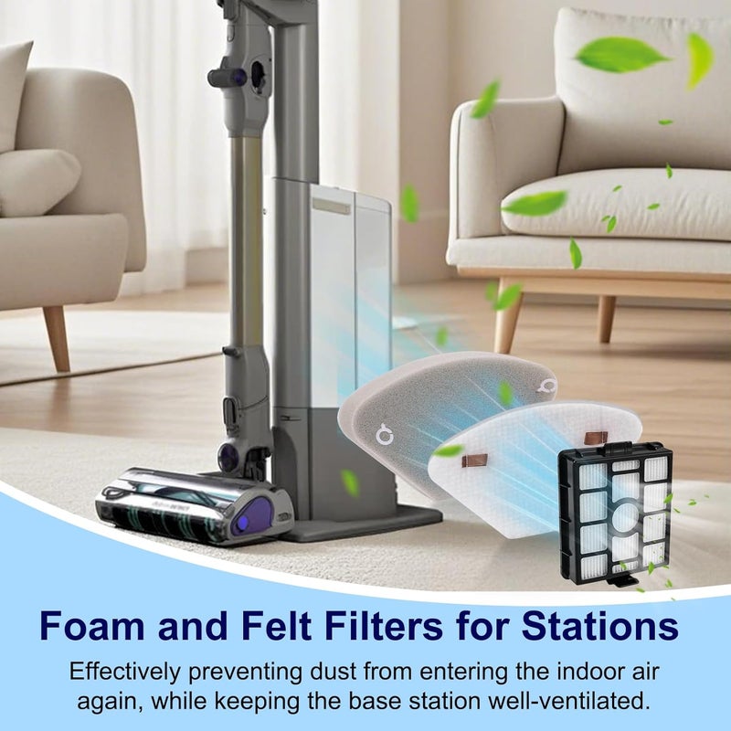 FFsign Replacement for Shark IP3251, IP3251C, IP3252, IP3124 Vacuum, 2 Auto-empty Dock Hepa Filter, 4 Pre-motor Filter Assembly, 2 Handheld Vacuum Post-motor Filter, 4 Pre-moter Filter, 2 Odor Cartridge - Image 4