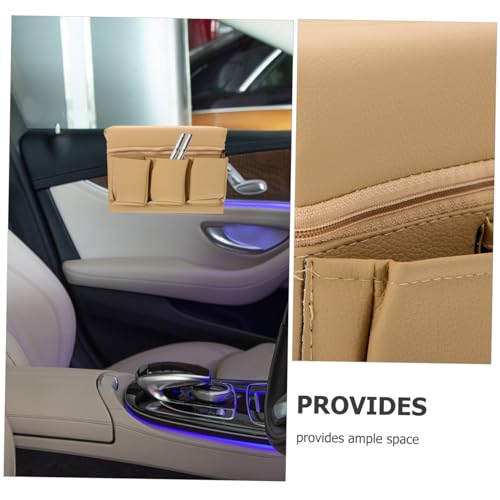 CHILDWEET Car Window Armrest Storage Box Multifunctional Leather Organizer with Pocket Elegant Car Door Elbow Rest Pad Easy Installation Cleaning Fit for All Vehicles - Image 4