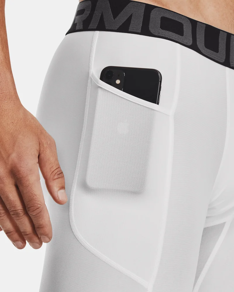 Under Armour White Men's HeatGear® Armour Compression Shorts for Men | Best Price UAE