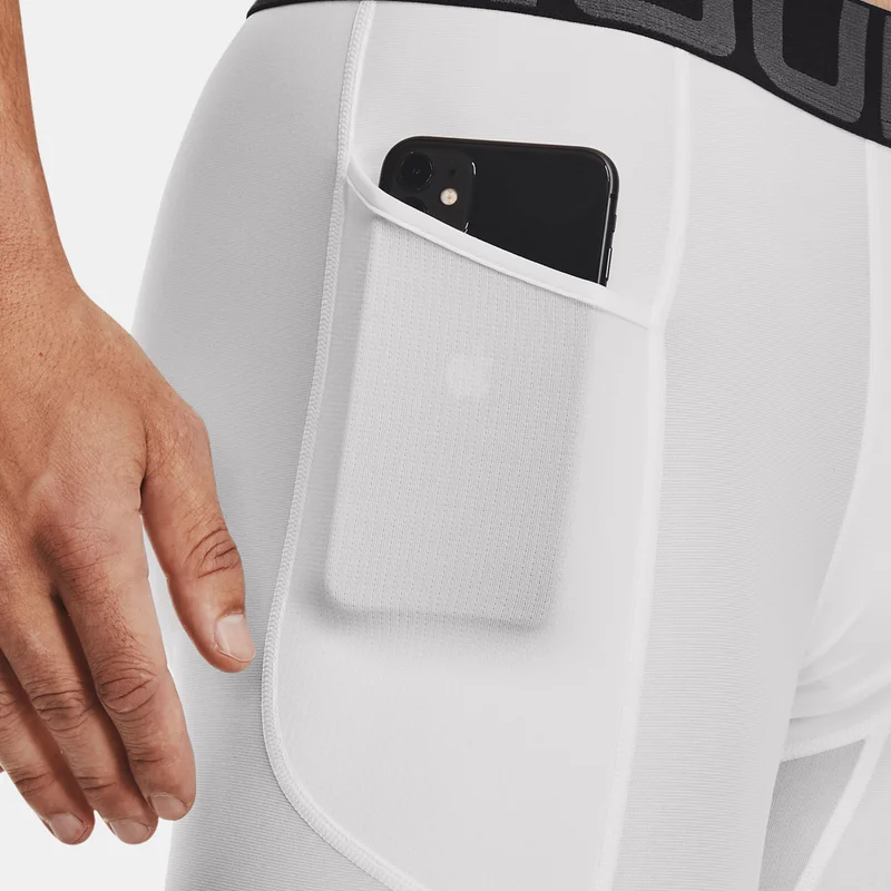 Under Armour White Men's HeatGear® Armour Compression Shorts for Men | Best Price UAE