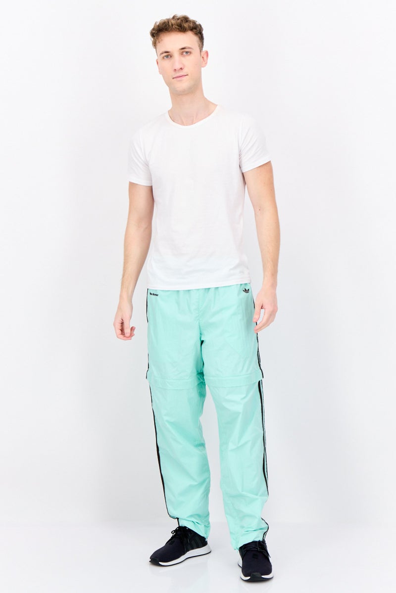 Adidas Men Sportswear Fit Outdoor Track Pants, Mint Blue  - Image 3