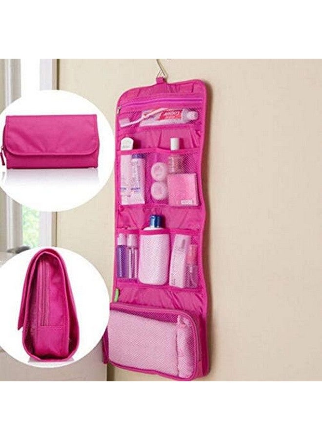 WISHBONE Bag COSMATIC Hanging Folding Hanging Travel Cosmetic Bag Makeup Organizer Case Pouch Toiletry Wall Hanging Dressing Kit Makeup Organizer - Image 2