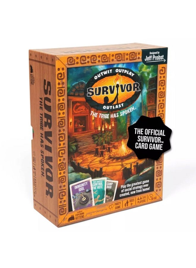 Exploding Kittens Survivor: The Tribe Has Spoken by Exploding Kittens - The only Official Card Game for Survivor Fans - Family Party Game for Ages 8 and up - 3 to 6 Players - Great for Adults, Teens & Kids  - Image 1
