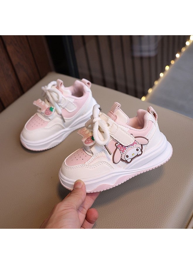 Girls Cartoon Sneaker  Spring Children's Soft Sole Non-slip Board Shoes Girls Velcro Casual Princess Shoes