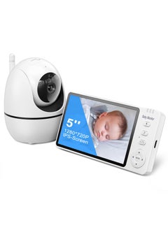 LOVNOV Baby Monitor with Camera and Audio, 720P Secure Wi-Fi Video Camera, Breathing Motion Tracker, 2-Way Audio, Night Vision, Remote Pan-Tilt-Zoom, 300m  - Image 1