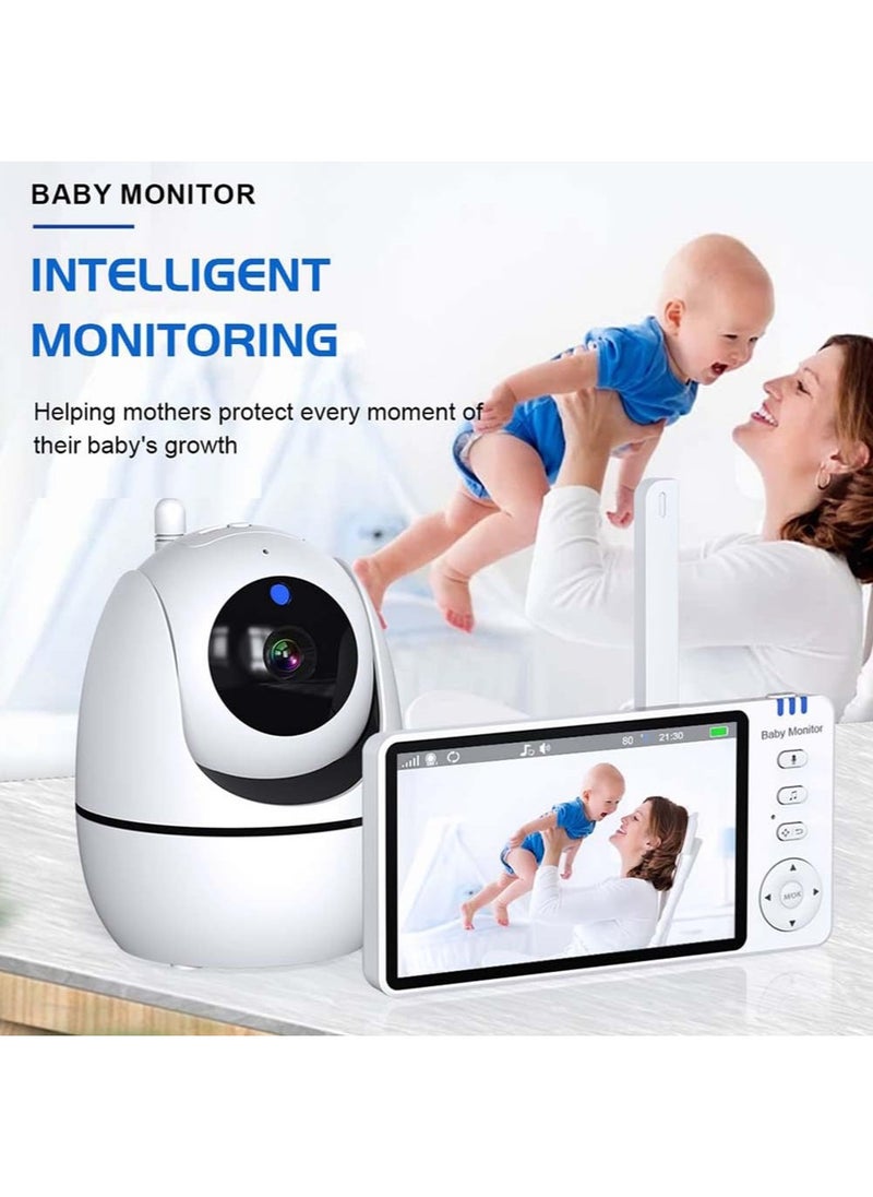 LOVNOV - Baby Monitor with Camera and Audio, 720P Secure Wi-Fi Video Camera, Breathing Motion Tracker, 2-Way Audio, Night Vision, Remote Pan-Tilt-Zoom, 300m - Image 1
