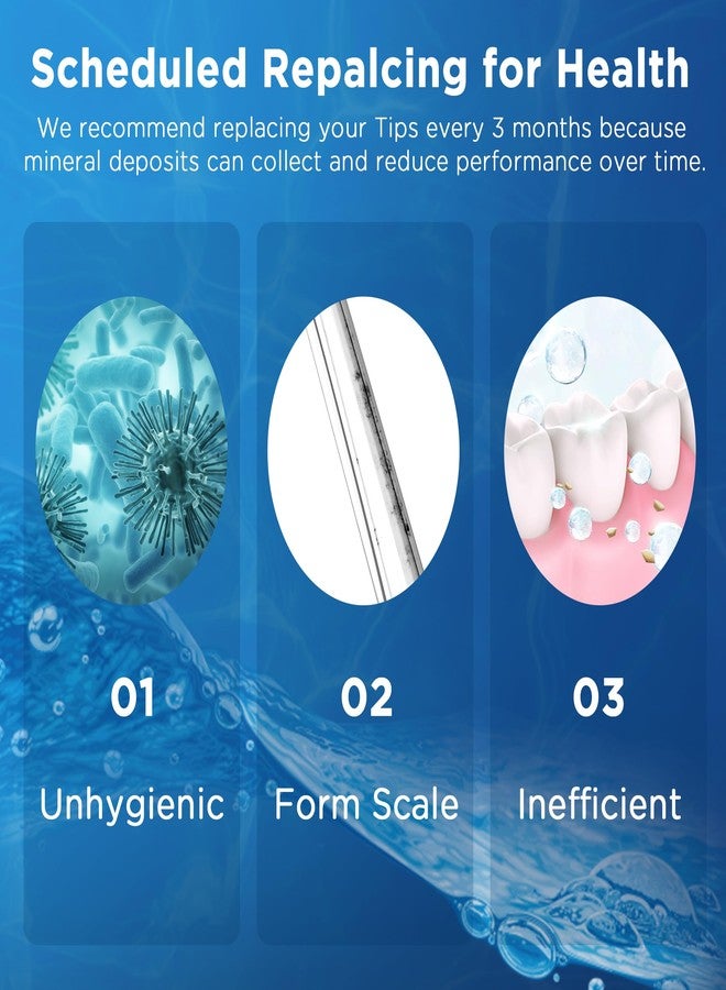 Oralphi Replacement Tips for Waterpik Water Flosser (6 Brush Head Tips & Storage Case Bundle) - Image 5
