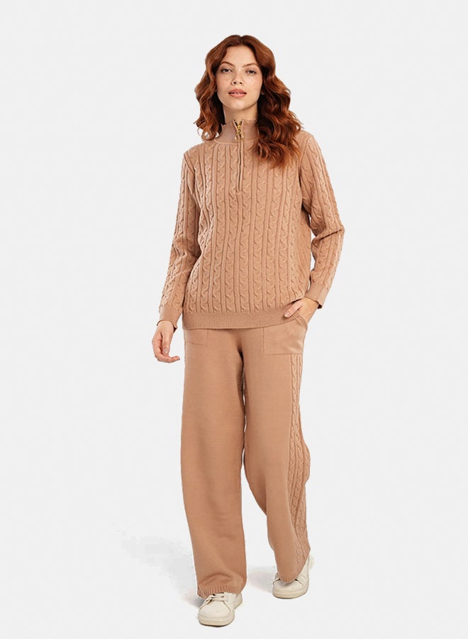 Carina Half Stand-Up Collar Lounge Pullover - Image 3