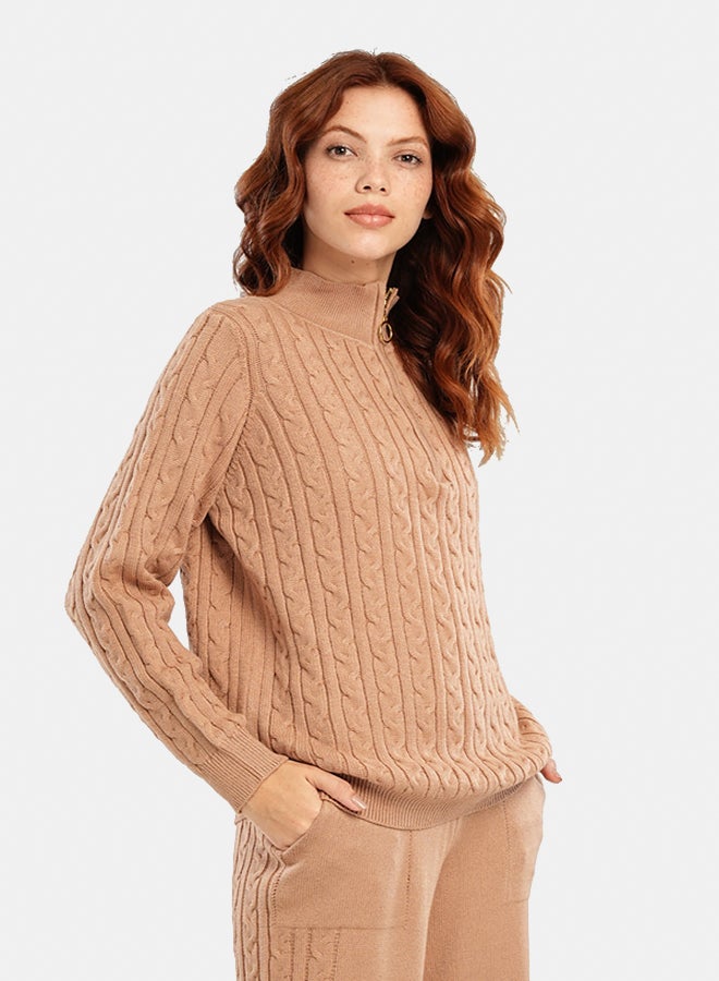 Carina Half Stand-Up Collar Lounge Pullover - Image 2