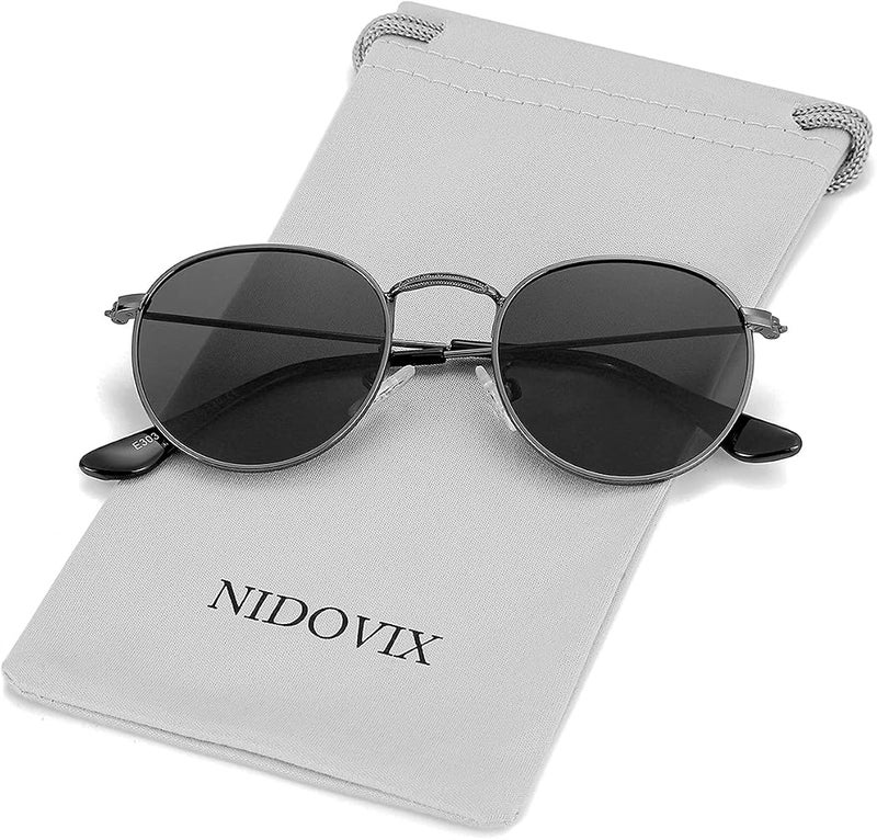 NIDOVIX نظارات شمسية مقاومة للأشعة فوق البنفسجية للأطفال بإطار معدني كلاسيكي، مناسبة للأولاد والبنات في العمر من 1 إلى 5 سنوات، توفر حماية 100% ضد الأشعة فوق البنفسجية (لوني البرونزي الداكن/الرمادي) - Image 1