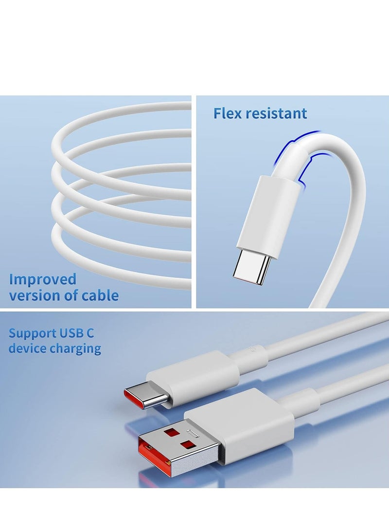 2Packs USB C Charge Turbo Cable for Redmi Note 14 13 13 Pro 12 11 Pro 11s 10 Pro,120W 3A Super Fast Charging Type C Cable for Xiaomi 15 14 14 Ultra 11 12T Pro 11T Pro 11T 12 Pro 13 Pro Pad 7 6 5 POC - Image 3