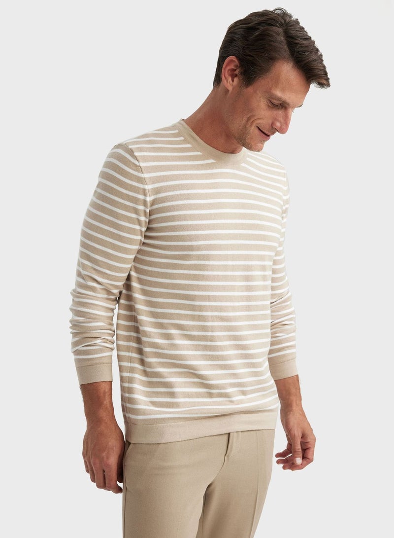 DeFacto Striped Knitted Sweater - Image 3