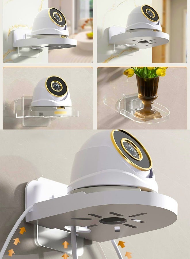 3 Set of Wall Shelves for Security Cameras, ABS Wall Mount Bracket for Baby Monitors, Speakers, Universal Surveillance Cameras Holder - Image 3