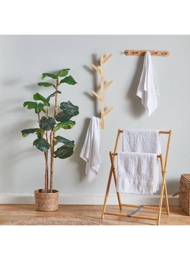 Home Box Natura Wooden 5-Peg Wall Mounted Hook Rack 46 x 5.8 x 8 cm - Image 5
