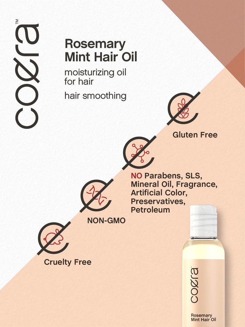 Coera Rosemary Mint Oil for Hair | 4 fl oz | Hydrating and Moisturizing | Free of Parabens, SLS, & Fragrances - Image 2