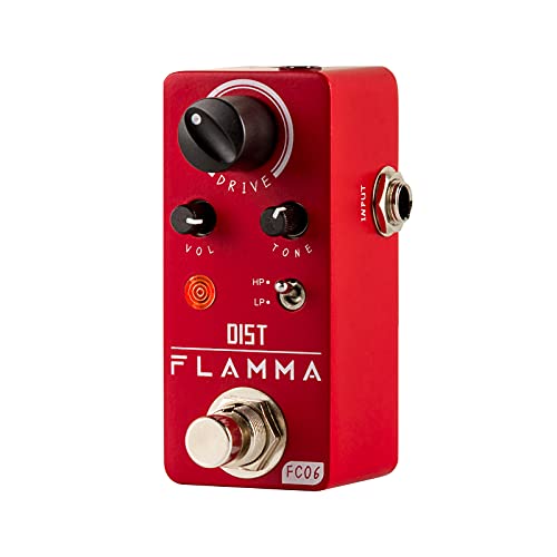 FLAMMA FC06 Distortion Guitar Pedal Electric Guitar Effects with 2 Modes: Boost & Drive (HP/LP), Mini Analog Guitar Pedal, True Bypass - Image 1
