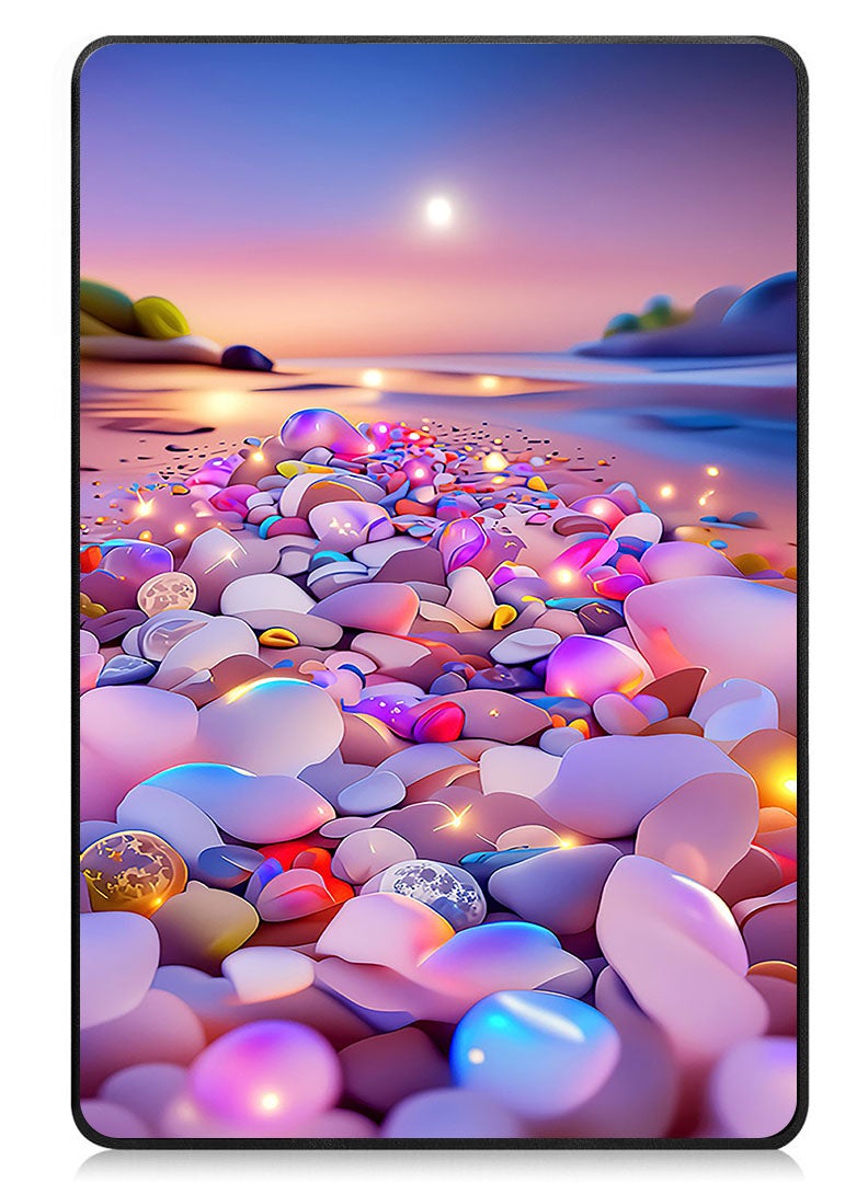 Theodor جراب قابل للطي واقٍ لهاتف Samsung Galaxy Tab A9 Plus مع حامل ثلاثي الطيات وغطاء مقاوم للصدمات مع خاصية الاستيقاظ التلقائي والنوم، أحجار مضيئة 3 - Image 1