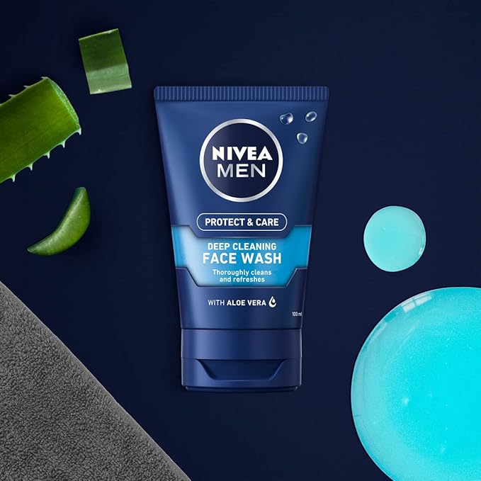 Nivea غسول وجه نيفيا للرجال لتنظيف عميق حماية ورعاية 100 مل - Image 4