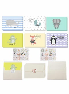 24 Pack Kids Thank You Cards with Envelopes and Stickers - Perfect for Parties, Birthdays, and Special Occasions!