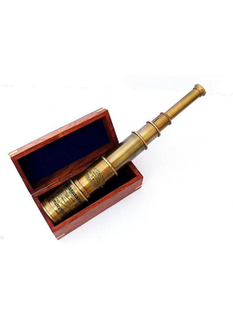 U.K MART Victorian Marine Old Antique Telescope 18 with Wooden Box  - Image 3