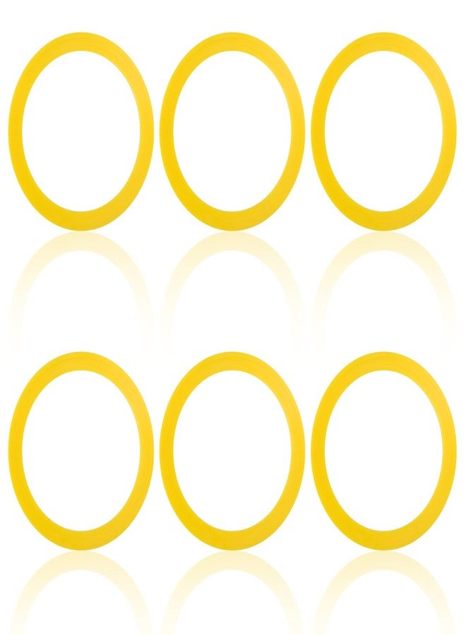 PEUTIER 6pcs Kohler Flush Valve Seals - Durable Silicone Canister Seals for Toilet, Compatible with K-GP1059291 (Yellow) - Image 1