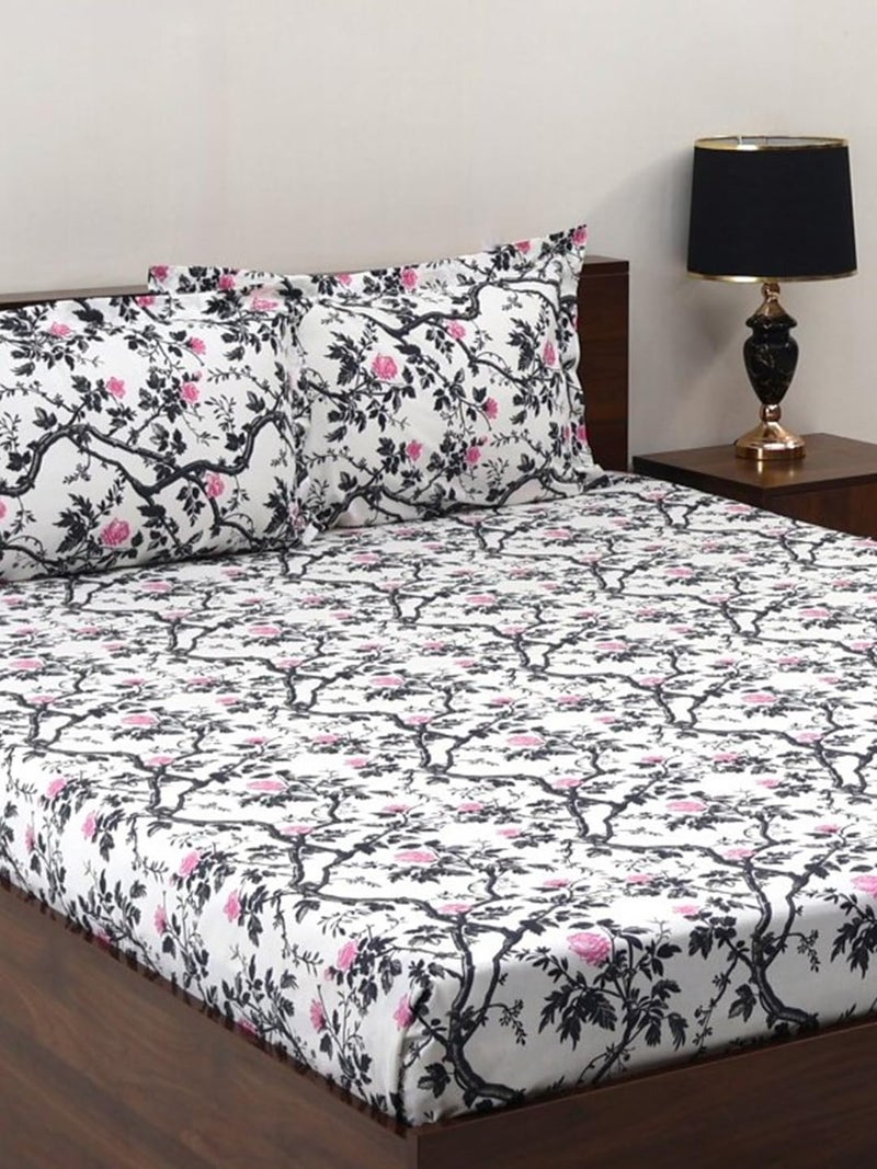 Bombay Dyeing Florentine Collection King Bedsheet 144 TC, 100% Pure Cotton Premium Bedsheet with 2 Pillow Covers - Image 2