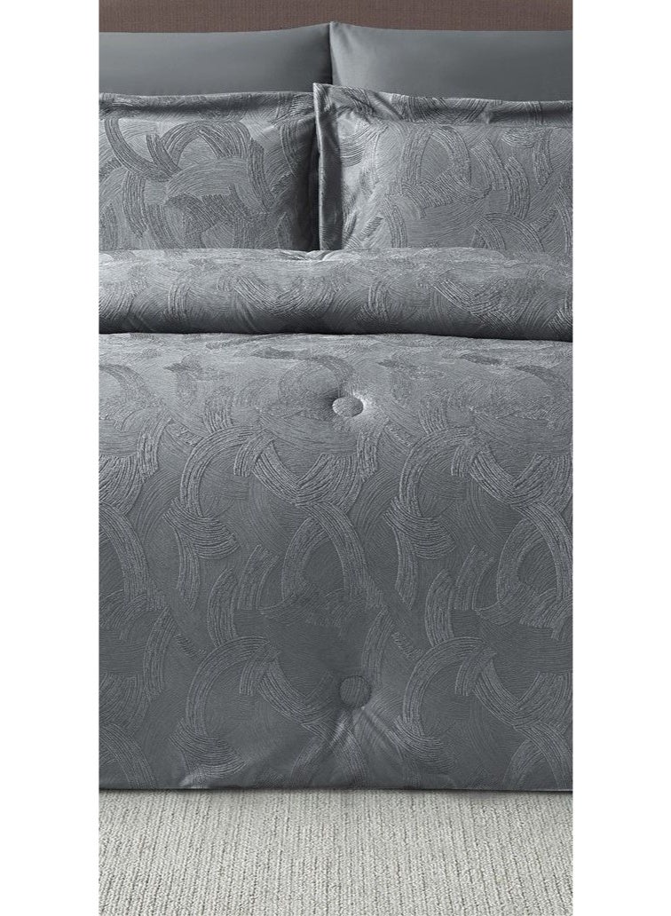 مون مفرش نفرين فخم ملكي بنمط النقش ليضيف الجمال والاناقة الى غرفتك من اجود خامة المايكروفايبر مقاس 240*260 سم - Image 3