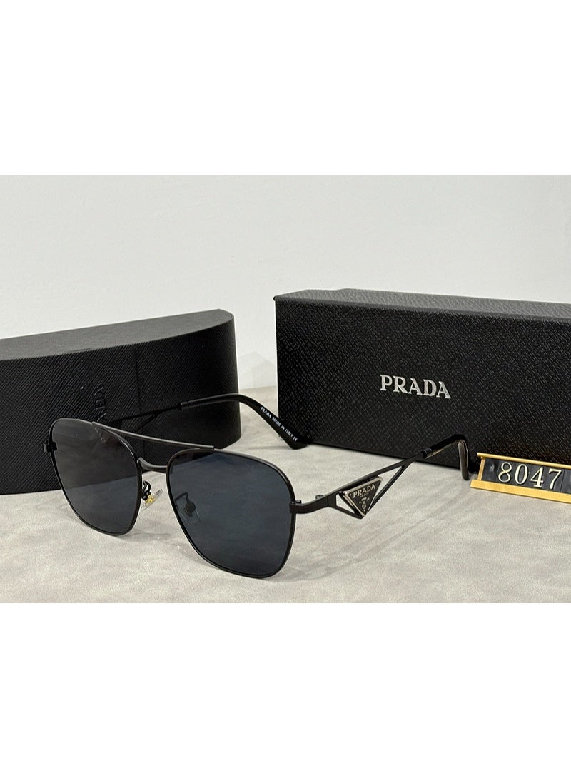 Prada Sport Prada Sport PR 57YS Sunglasses,Triangle Logo Fashion Glasses,Black Frame with Black Lens,Unisex - Image 1