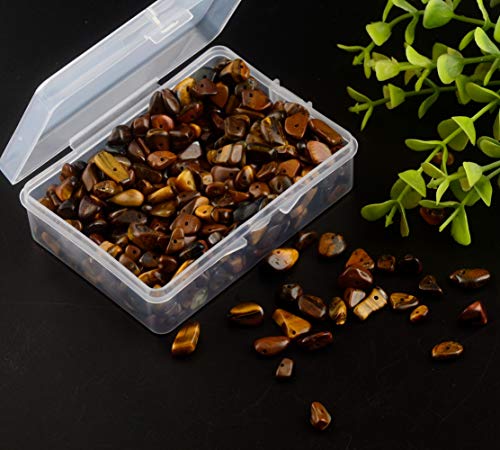 Cmidy Natural Chip Stone Beads Tiger Eye 5-8mm About 400 Pieces Irregular Gemstones Healing Crystal Loose Rocks Bead Hole Drilled DIY for Bracelet Jewelry Making Crafting (5-8mm, Tiger Eye) - Image 3