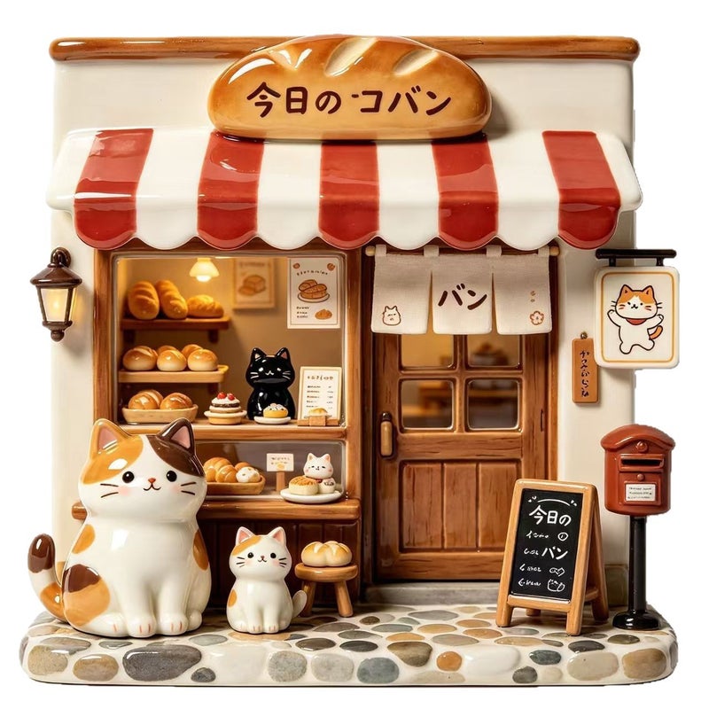 Cat Bakery Resin 3D Fridge Magnet Japanese Style - Image 4