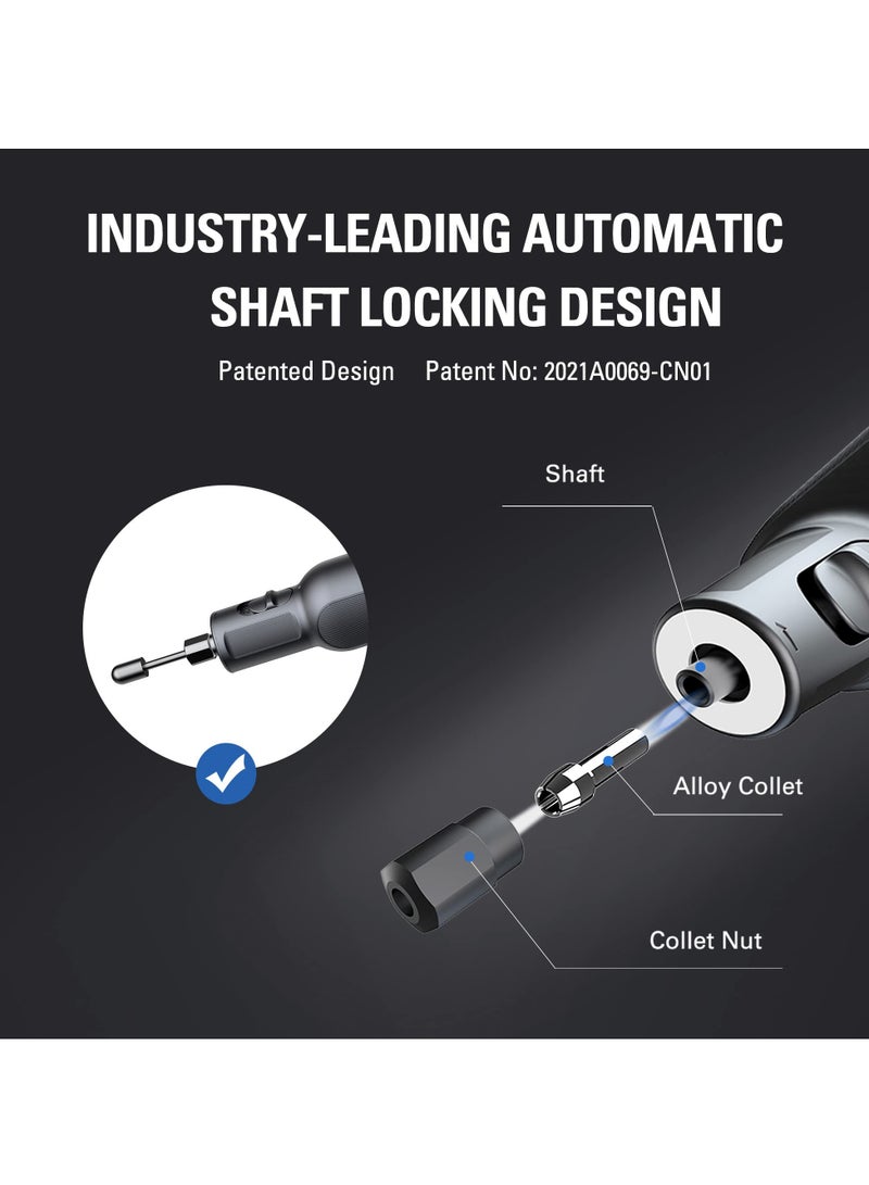 Electric Rotary Tool, Handheld Cordless Engraving Pen Drilling Pen Polishing Pen, USB Rechargeable Rotary Tool Kit with 52Pcs Accessories for Sanding, Drilling, Engraving, Polishing, Crafting  - Image 2