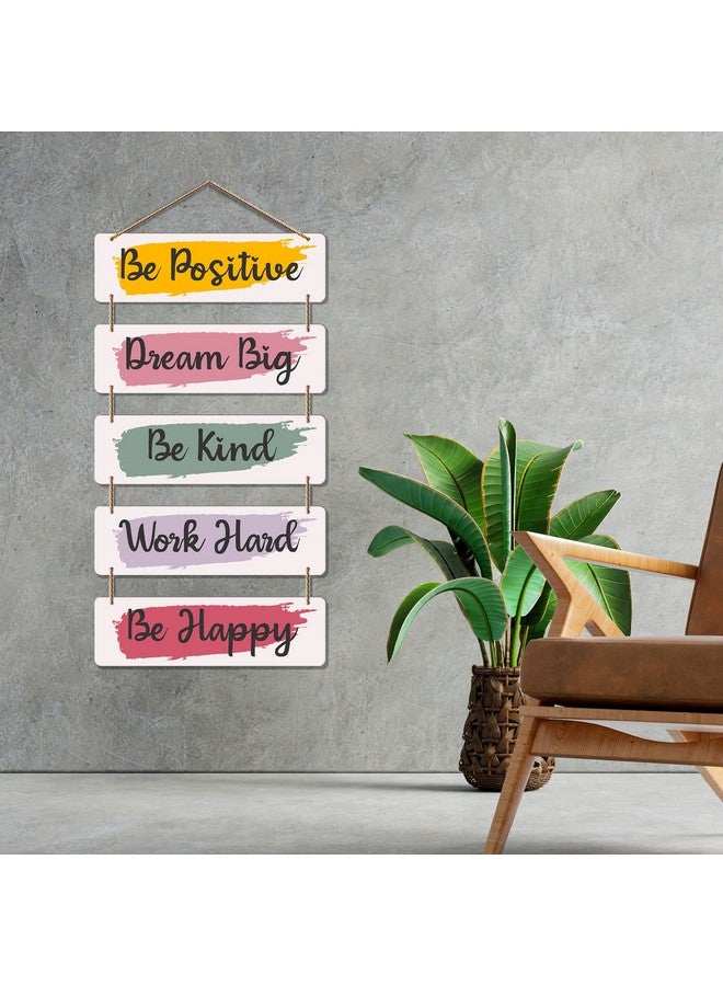 Artvibes Welcome Home Quote Decorative Wall Art MDF Wooden Wall Hanger for Living Room | Bedroom | Gifts | Decorative Items for Home | Artworks Wall Hangings Ornaments (WH_6206N) (Multi 6) - Image 4
