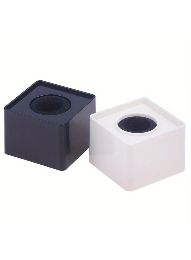 Black ABS Square Microphone Stand Cube Desk Studio Accessory - Image 3