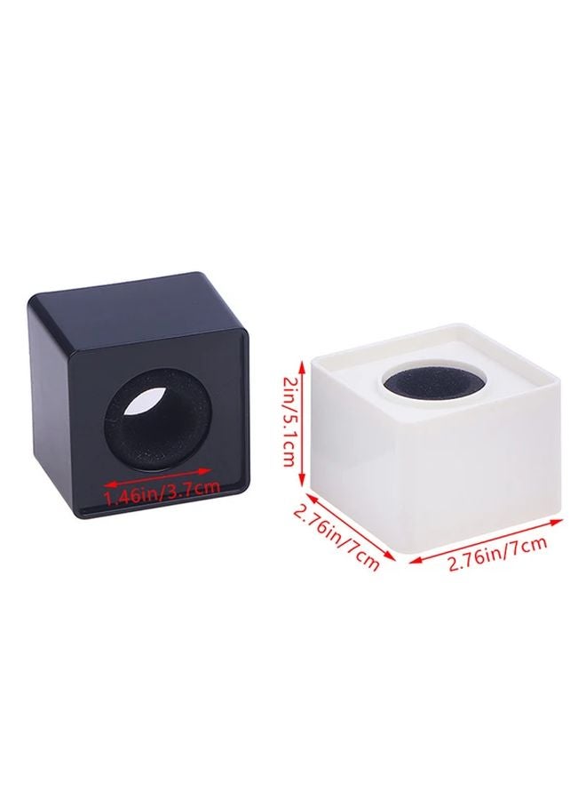 Black ABS Square Microphone Stand Cube Desk Studio Accessory - Image 4