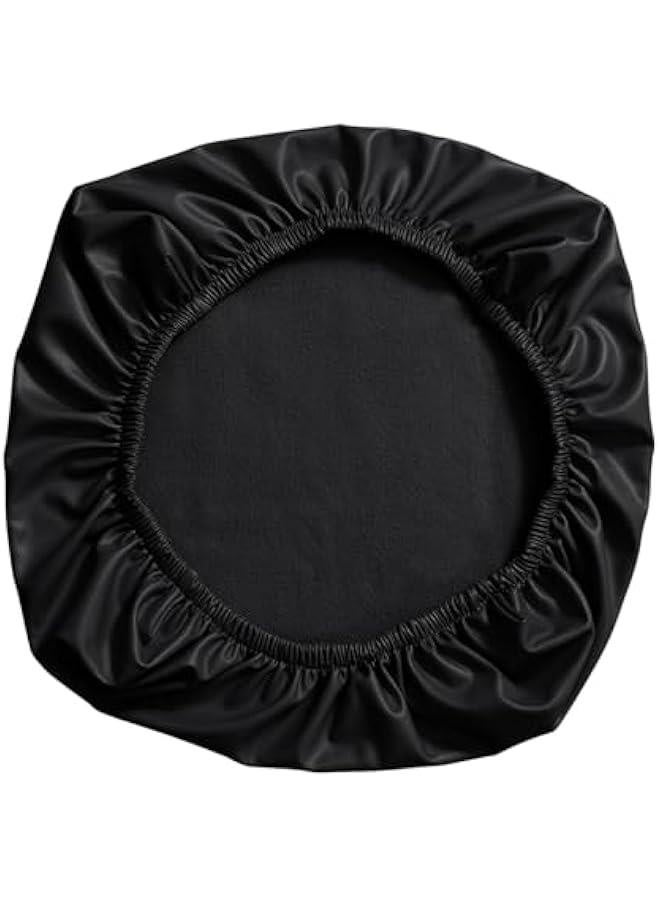 Waterproof Office Desk Chair Seat Cover, PU Leather Chair Covers, Stretchable Rotating Computer Chair Slipcovers Protector, Removable Washable Chair Covers, Black - Image 1